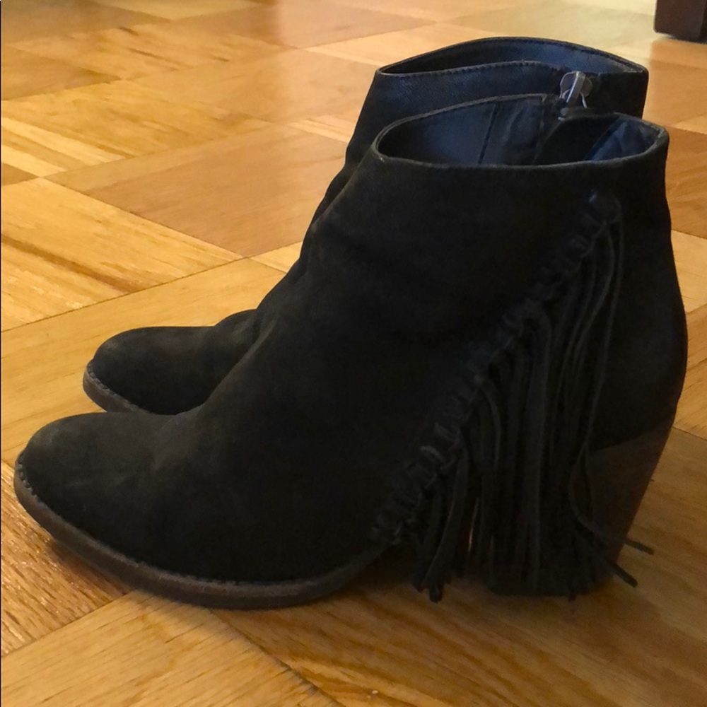 Dolce Vita Black Fringe booties